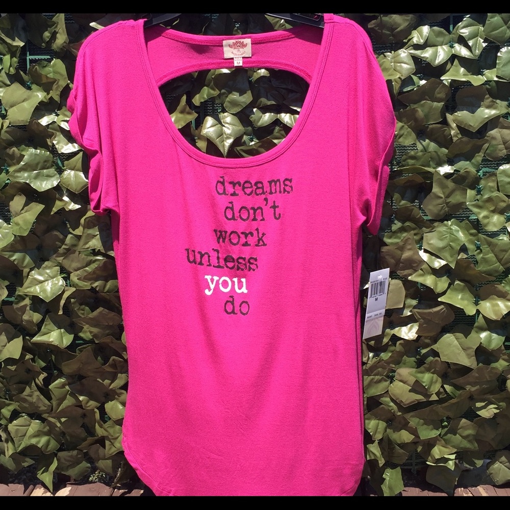 Pink Lotus Yoga Top Size M